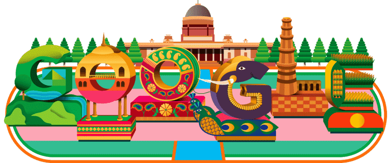 共和国2019年日：谷歌涂鸦展示拉什特拉帕提巴万，印度遗产