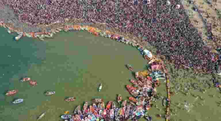 Magh Mela 2020，在Prayagraj，是环保的